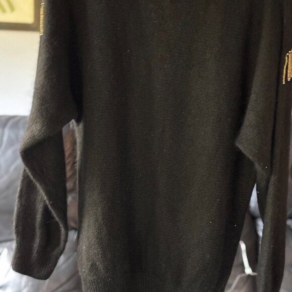 Laura Winston Sweater with Gold Dangle Beads - Embellished Knit - Picture 2 of 6